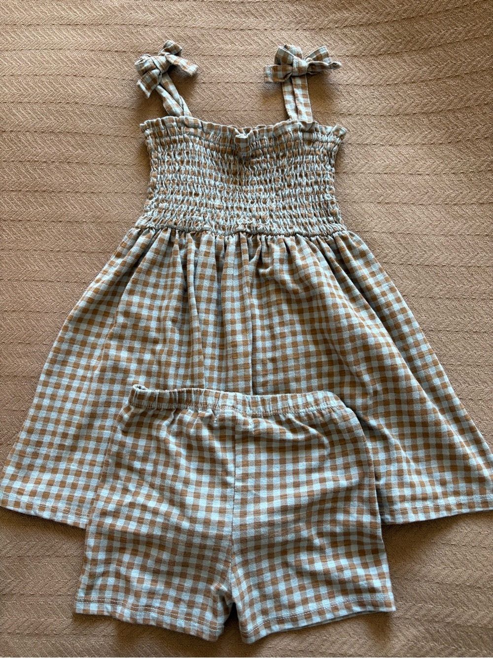 Rabbit and Bear Light Gray Smocked Knit Top